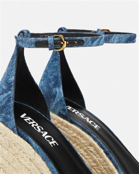 versace women sandals|versace denim sandals.